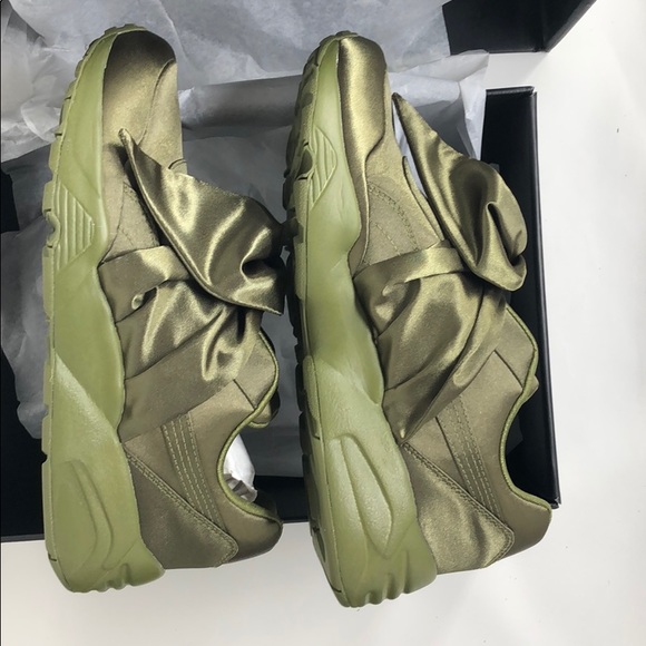 Puma Shoes Puma Fenty By Rihanna Bow Sneaker Olive Green Nib Poshmark